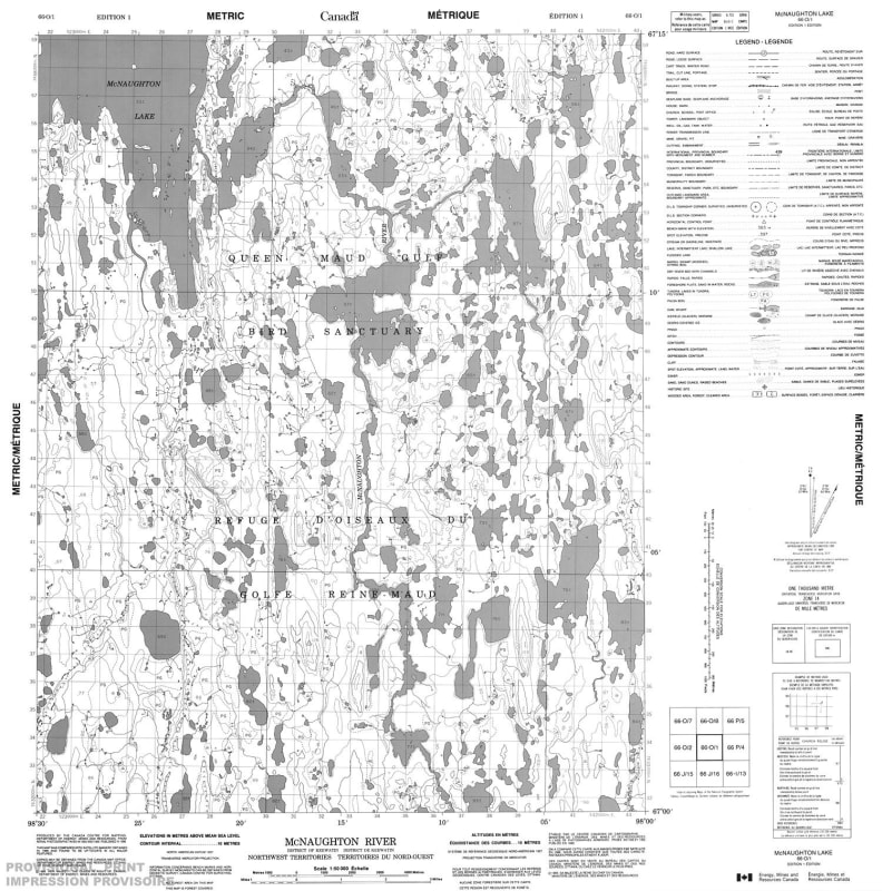 066O01 - MCNAUGHTON RIVER - Topographic Map