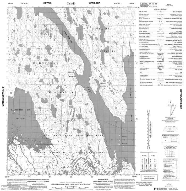 066O16 - SCHOOL OF WHALES - Topographic Map