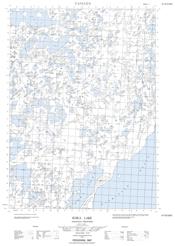 067A09E - KOKA LAKE - Topographic Map