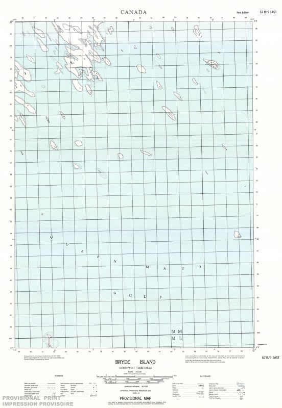 067B09E - BRYDE ISLAND - Topographic Map