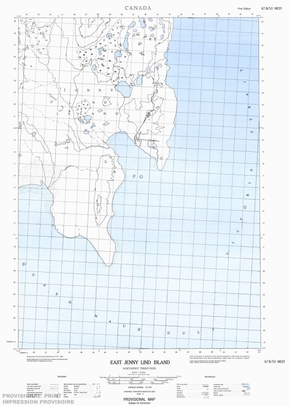 067B10W - JENNY LIND BAY - Topographic Map