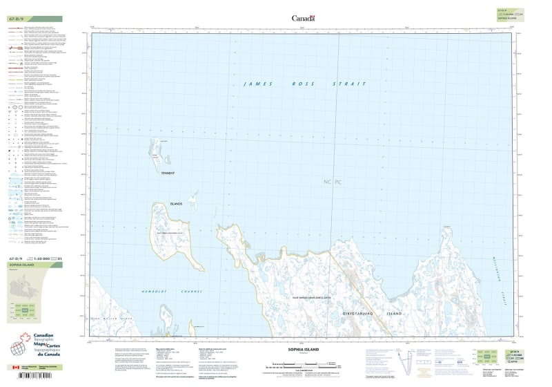 067D09 - SOPHIA ISLAND - Topographic Map