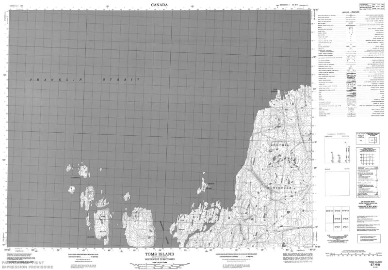 067H08 - TOMS ISLAND - Topographic Map