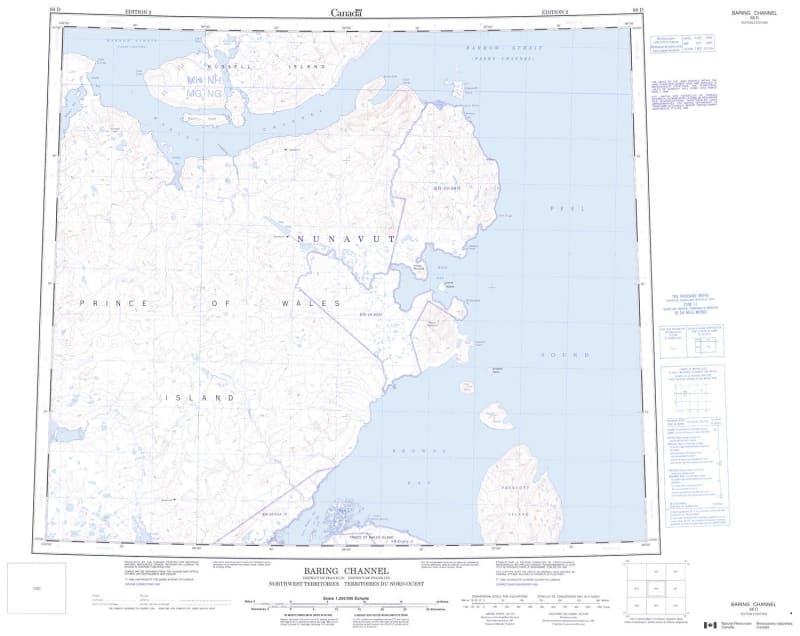 068D - BARING CHANNEL - Topographic Map