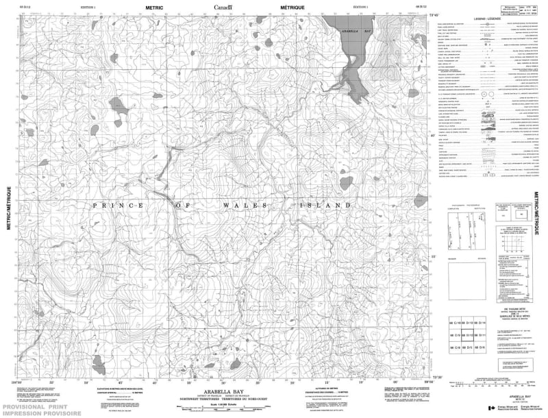 068D12 - ARABELLA BAY - Topographic Map