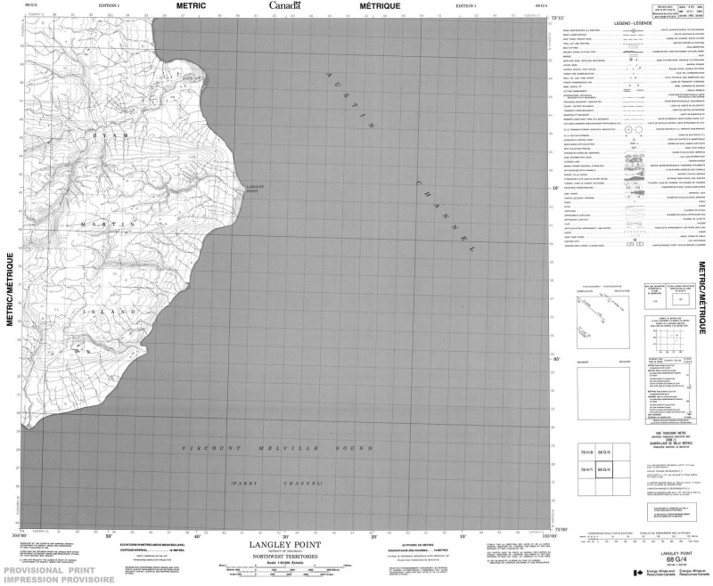 068G04 - LANGLEY POINT - Topographic Map