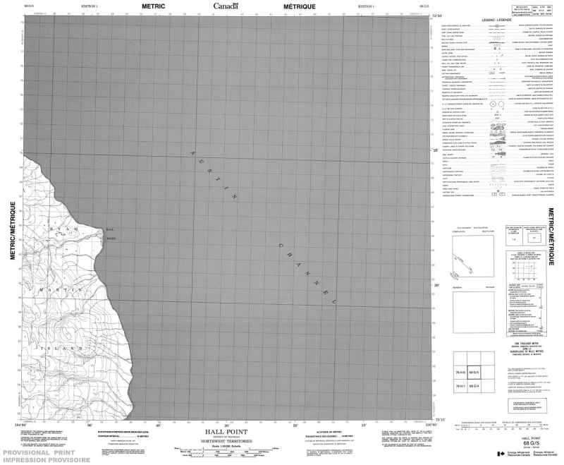068G05 - HALL POINT - Topographic Map