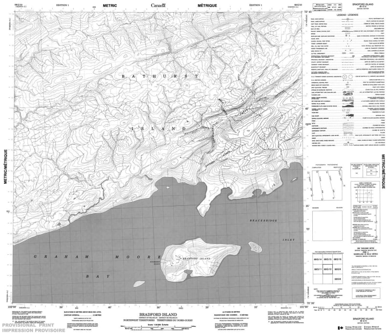 068G10 - BRADFORD ISLAND - Topographic Map