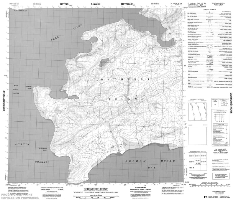 068G11 - SCHOMBERG POINT - Topographic Map