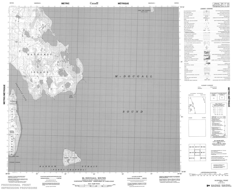 068H02 - MCDOUGALL SOUND - Topographic Map