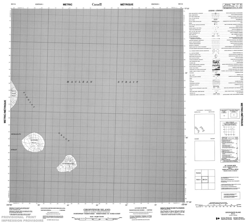 069C04 - GROSVENOR ISLAND - Topographic Map