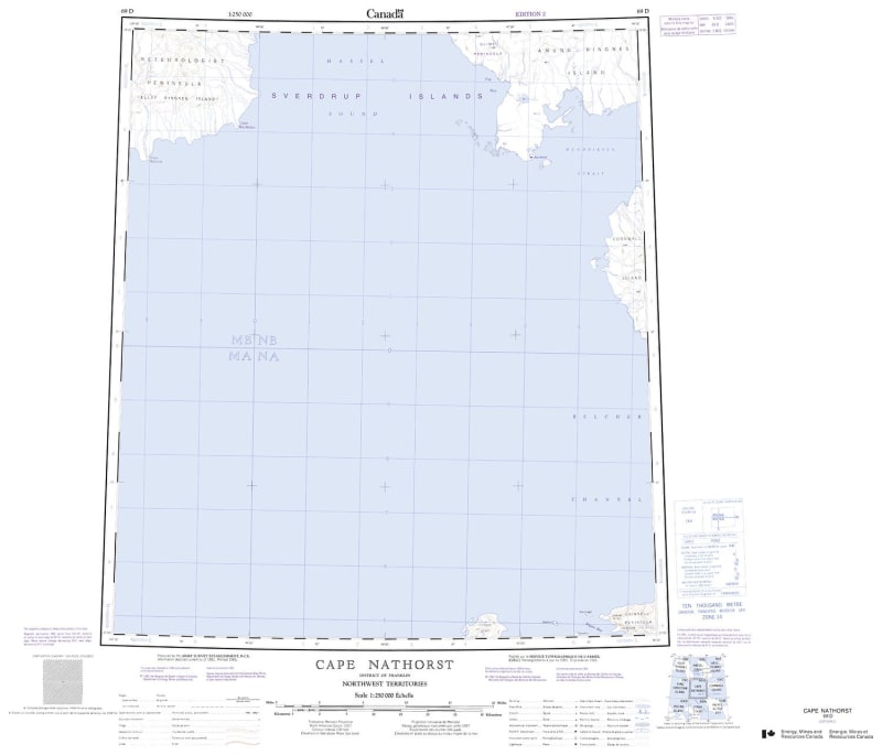 069D - CAPE NATHORST - Topographic Map