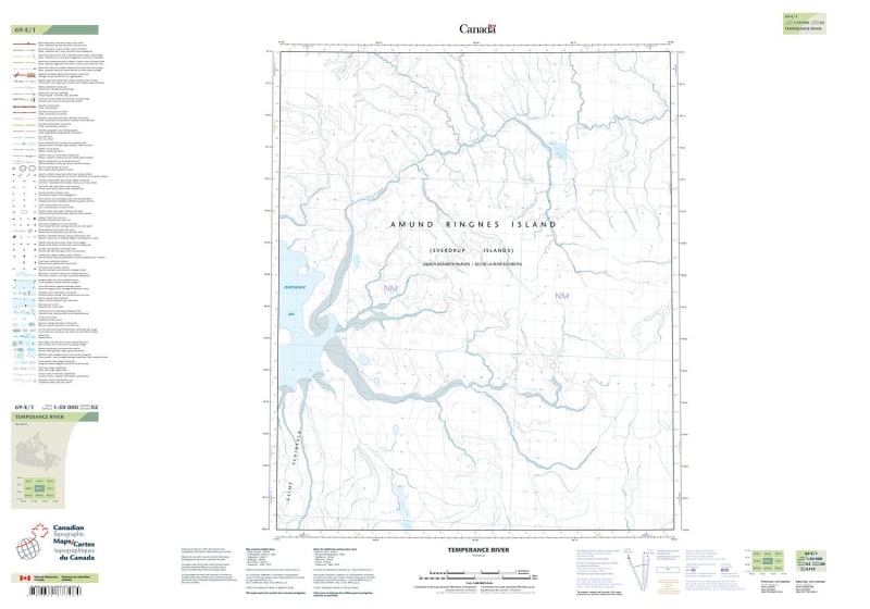 069E01 - TEMPERANCE RIVER - Topographic Map