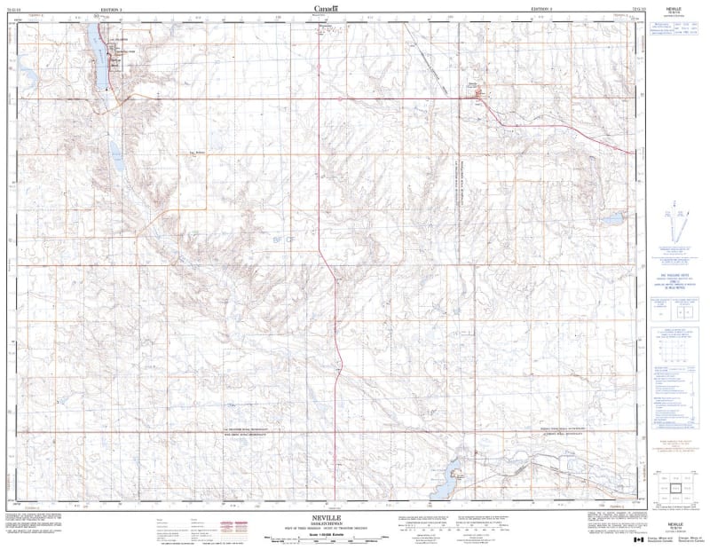 072G13 - NEVILLE - Topographic Map
