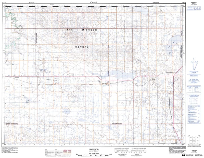 072G16 - MAZENOD - Topographic Map