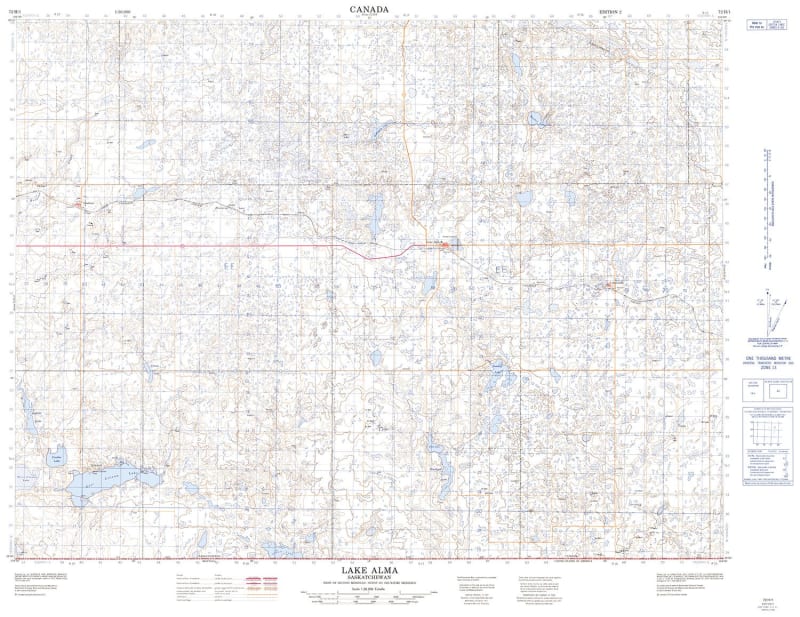 072H01 - LAKE ALMA - Topographic Map