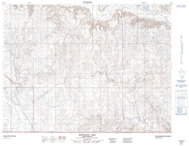072H03 - BUFFALO GAP - Topographic Map