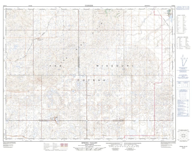 072H14 - SPRING VALLEY - Topographic Map