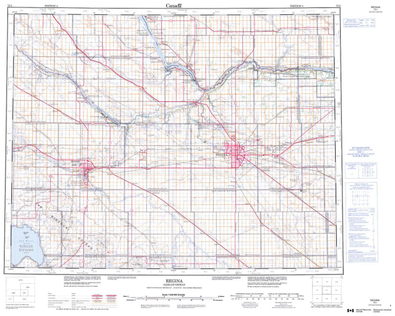 072I - REGINA - Topographic Map