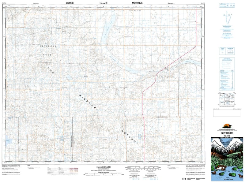 072J10 - HALVORGATE - Topographic Map