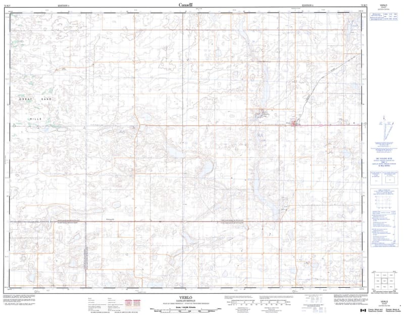 072K07 - VERLO - Topographic Map