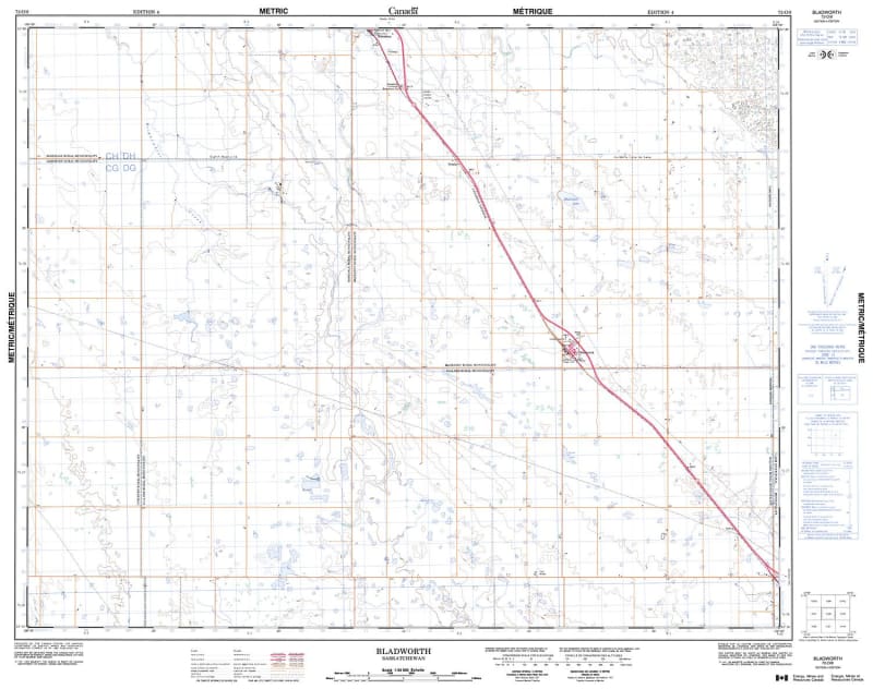 072O08 - BLADWORTH - Topographic Map