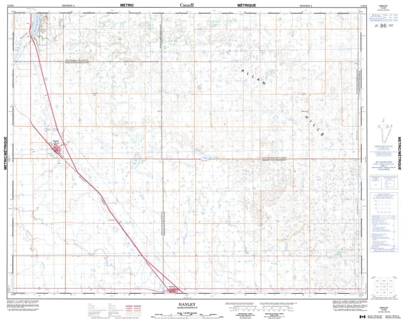 072O09 - HANLEY - Topographic Map