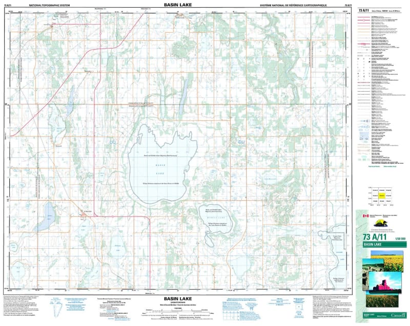 073A11 - BASIN LAKE - Topographic Map