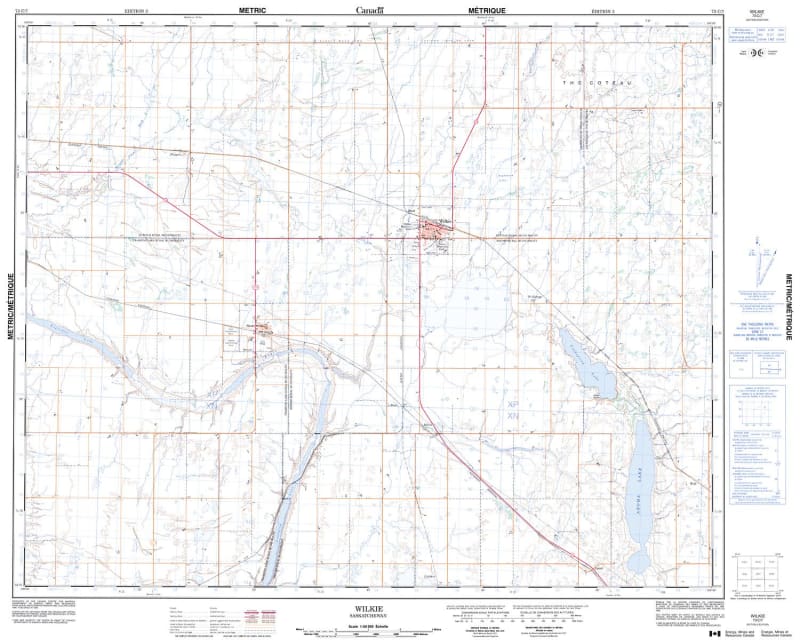 073C07 - WILKIE - Topographic Map