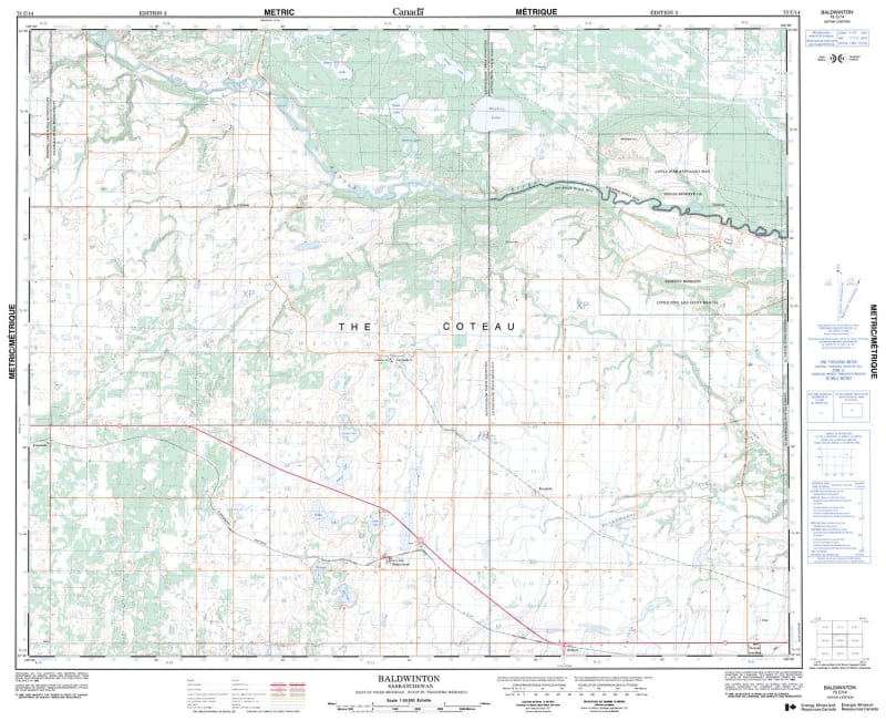 073C14 - BALDWINTON - Topographic Map