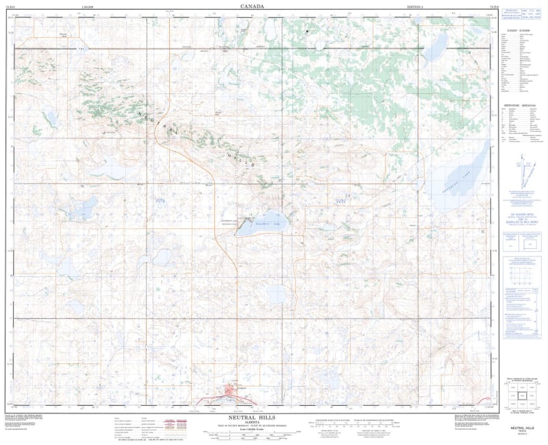 073D02 - NEUTRAL HILLS - Topographic Map