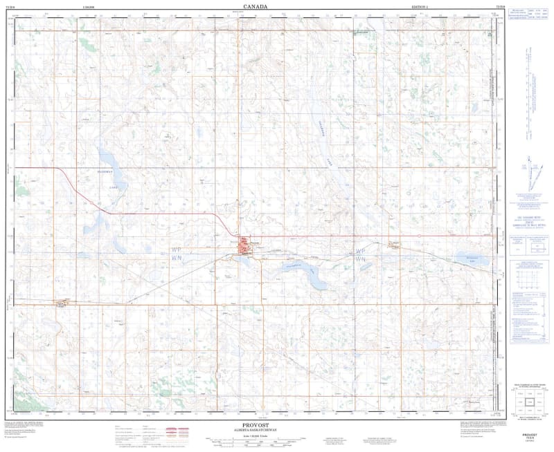 073D08 - PROVOST - Topographic Map