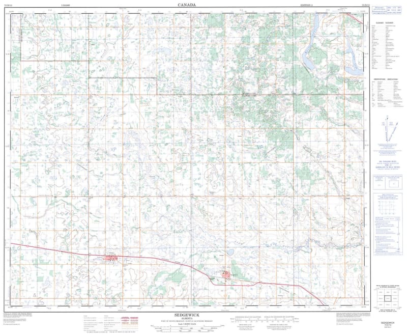 073D13 - SEDGEWICK - Topographic Map