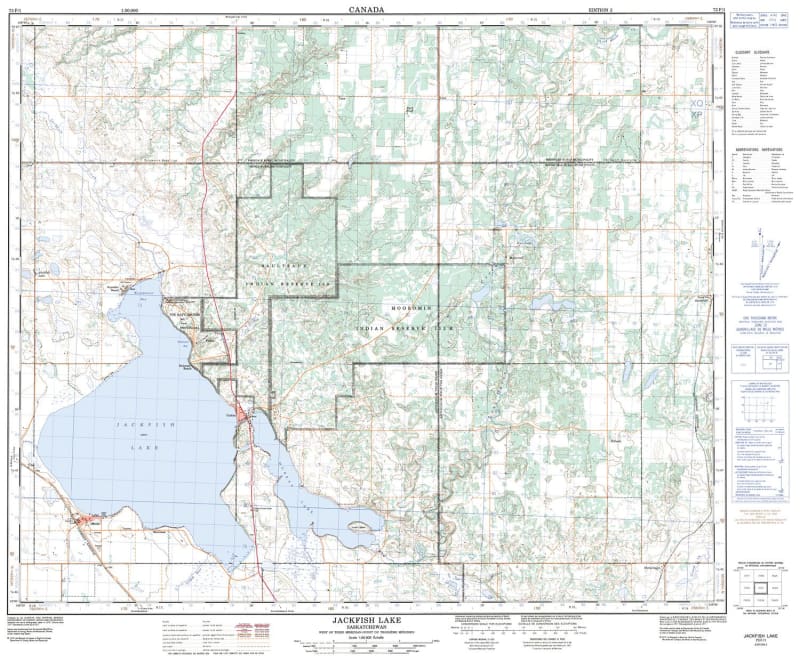 073F01 - JACKFISH LAKE - Topographic Map