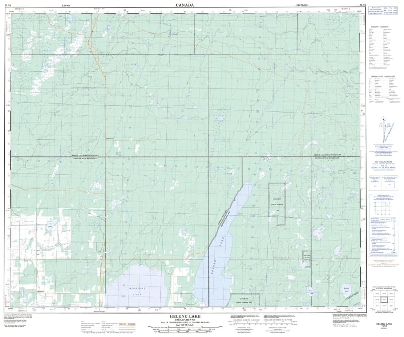 073F09 - HELENE LAKE - Topographic Map