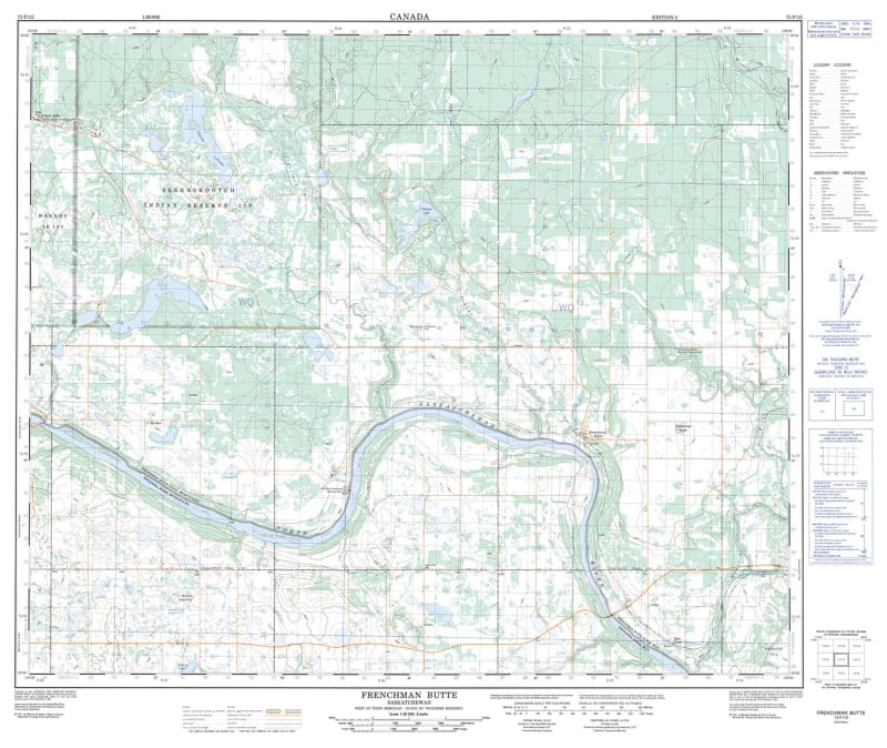 073F12 - FRENCHMAN BUTTE - Topographic Map