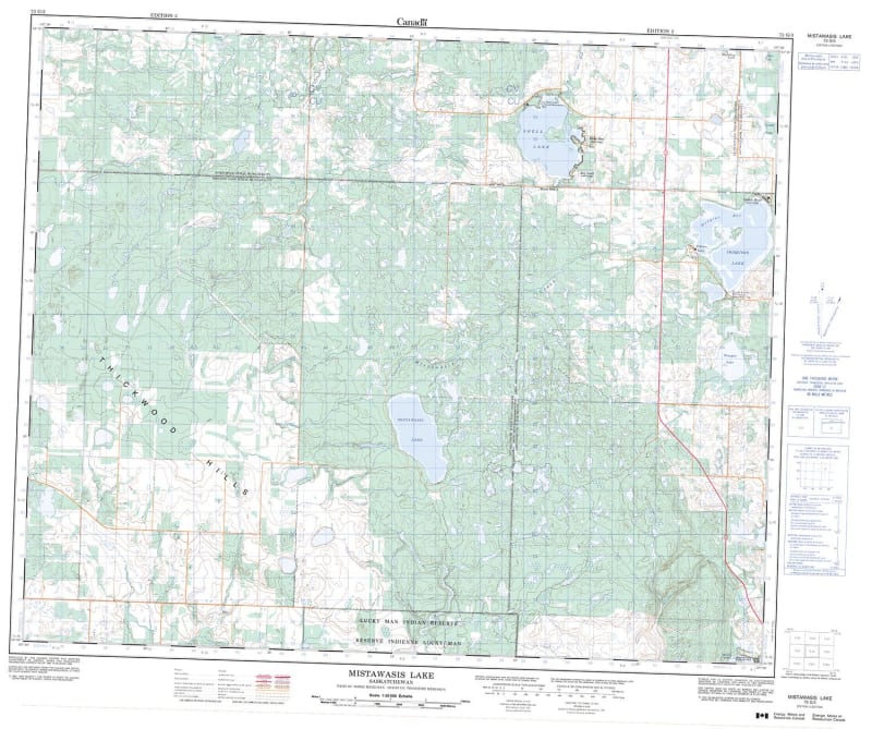 073G03 - MISTAWASIS LAKE - Topographic Map