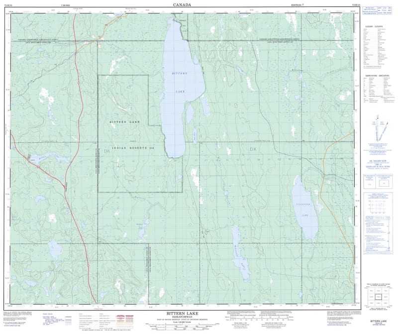 073H13 - BITTERN LAKE - Topographic Map