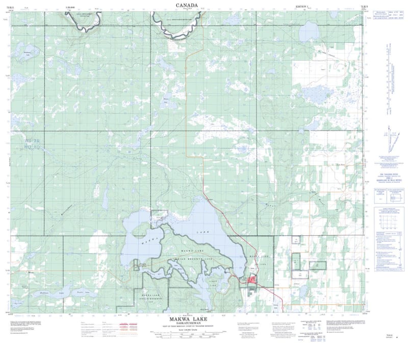 073K03 - MAKWA LAKE - Topographic Map