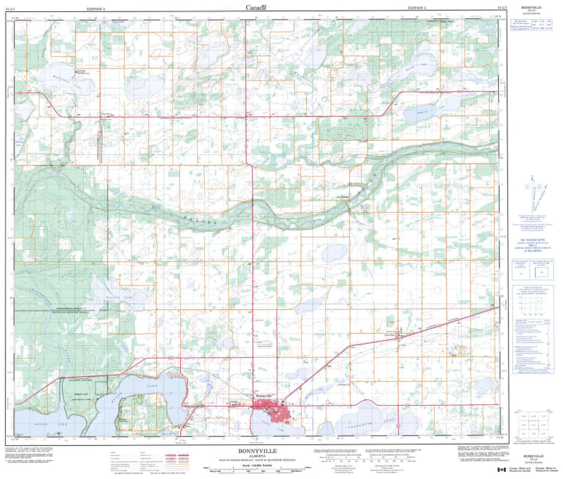 073L07 - BONNYVILLE - Topographic Map