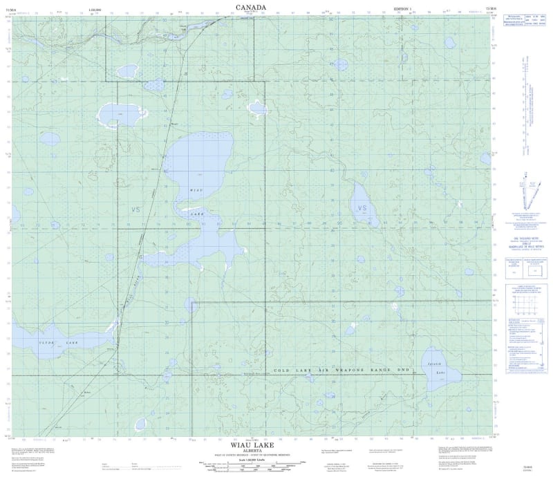 073M06 - WIAU LAKE - Topographic Map