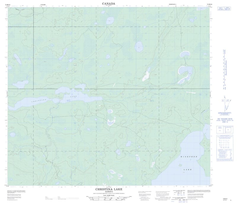 073M10 - CHRISTINA LAKE - Topographic Map