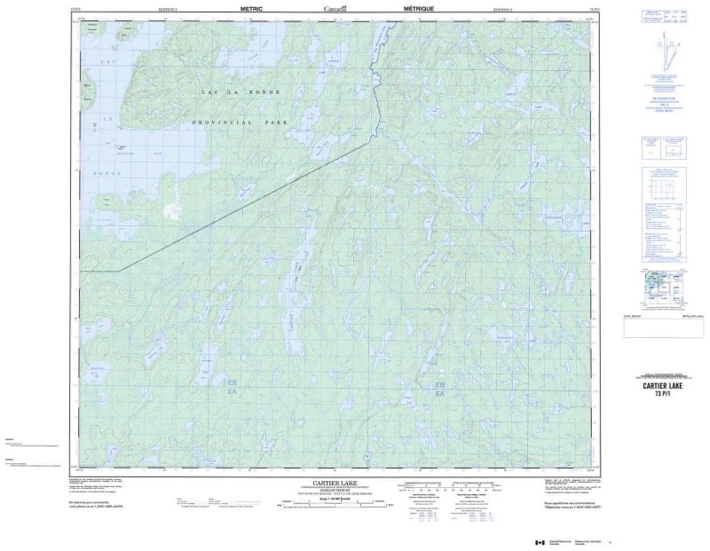 073P01 - CARTIER LAKE - Topographic Map