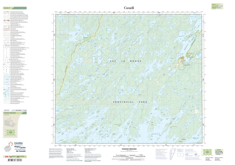 073P07 - STANLEY MISSION - Topographic Map