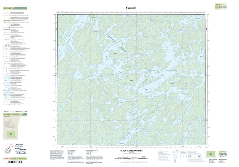 073P12 - BLACK BEAR ISLAND LAKE - Topographic Map