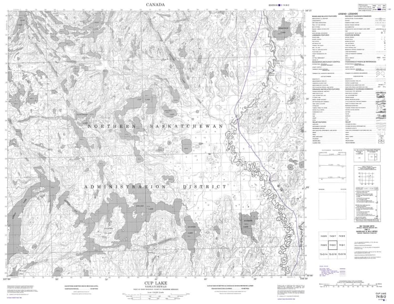 074B02 - CUP LAKE - Topographic Map