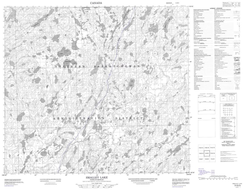 074B09 - SMALLEY LAKE - Topographic Map
