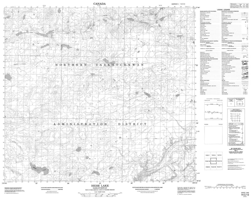 074C13 - HEISE LAKE - Topographic Map
