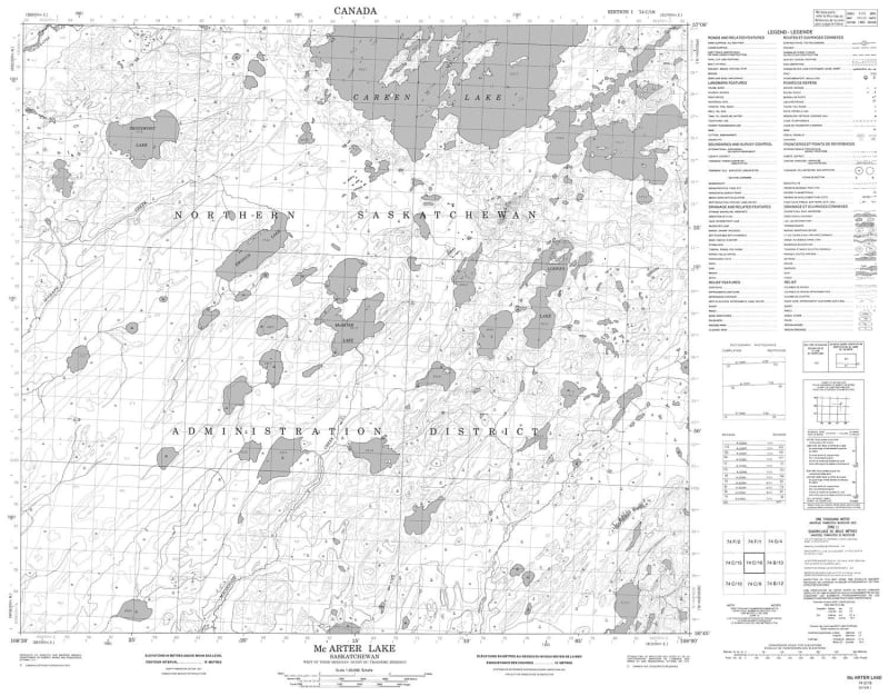 074C16 - MCARTER LAKE - Topographic Map