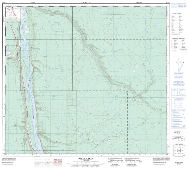 074D14 - WOOD CREEK - Topographic Map